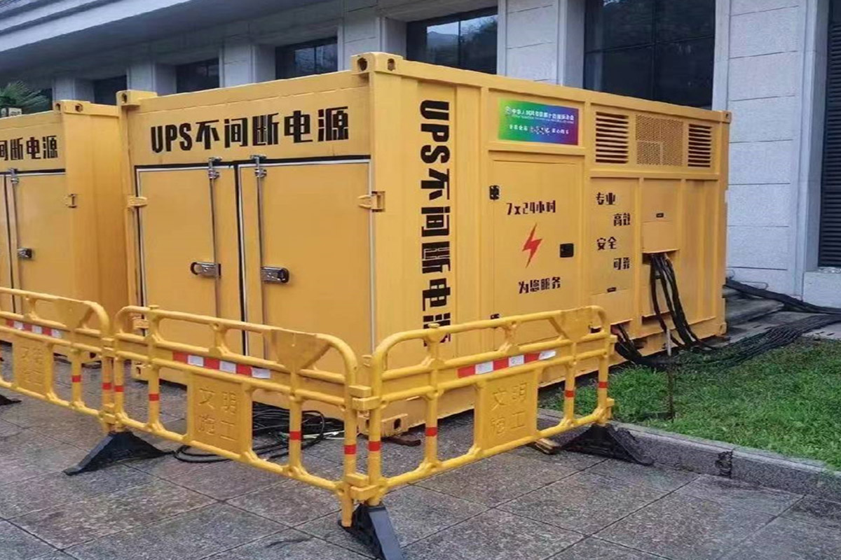 如皋发电机租赁施工现场