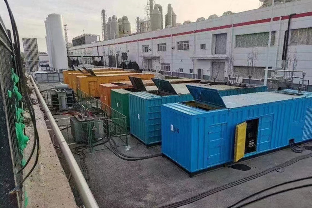 如皋发电机租赁施工现场